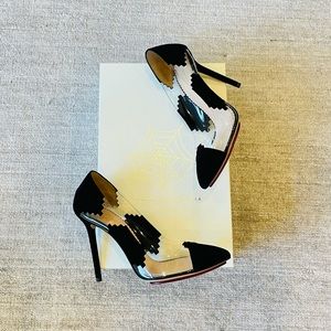 Charlotte Olympia Montana Suede/PVC Heels